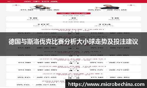 德国与斯洛伐克比赛分析大小球走势及投注建议